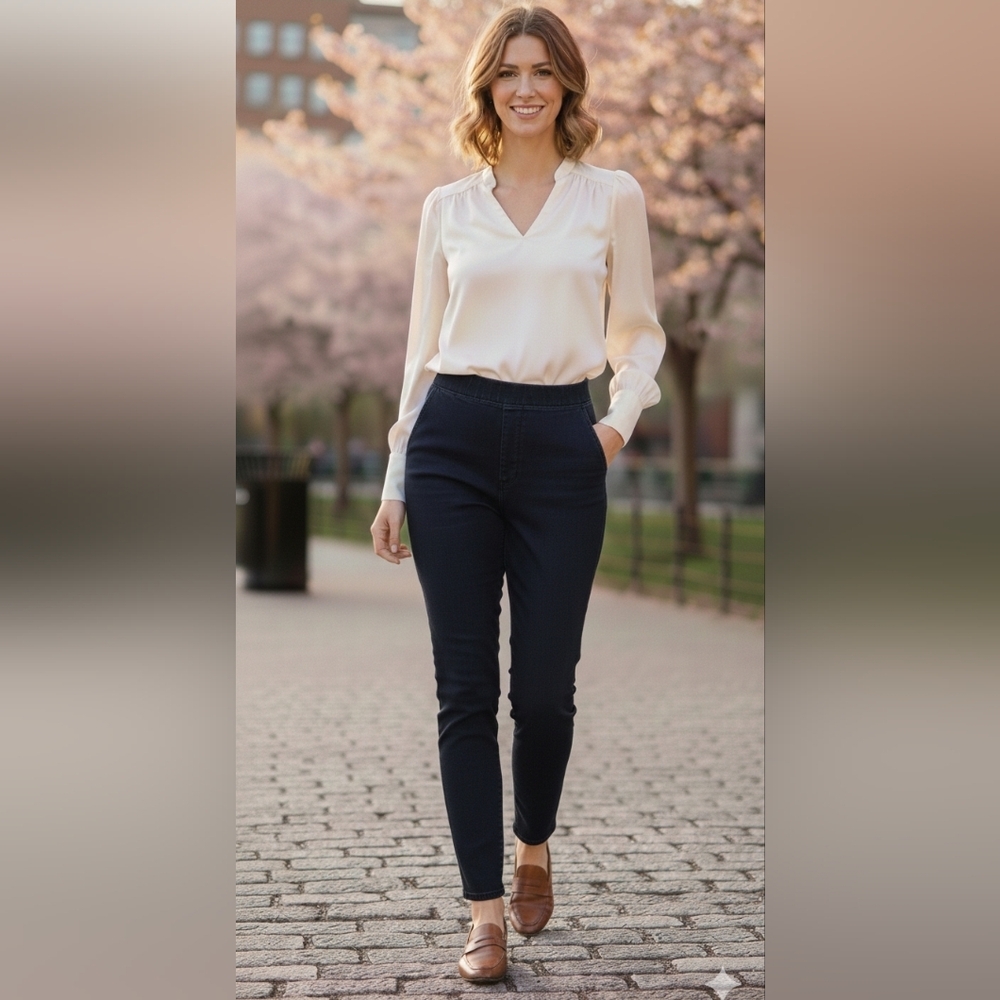 {Max Nugus} Vintage 90s Haute Couture Dark Wash Jeans